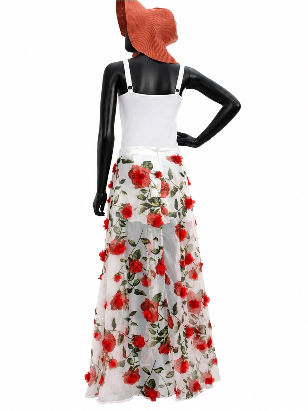 🌹 New with Tags AKIRA White Sheer Maxi Skirt – Size Large - Picture 2 of 11